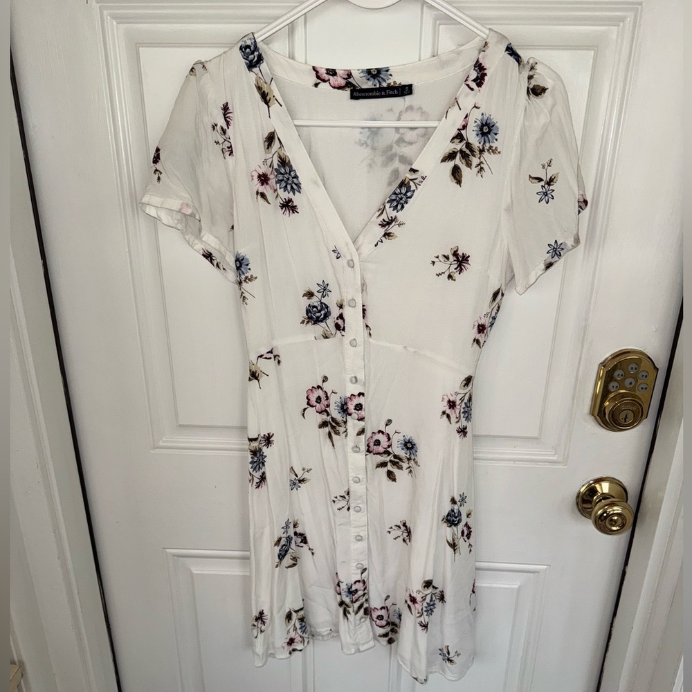 Abercrombie & Fitch White Floral Mini Dress